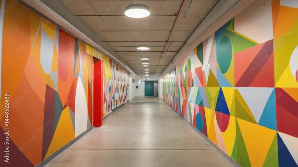 Poster a series of abstract geometric shapes in bold colors creates a modern and artistic vibe energizing t
