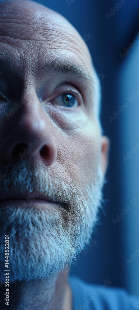 Aufkleber digital resilience aging tech leadership embodied - intimate portrait of seasoned executive navigati