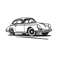 Fototapeta premium silhouette of an old car