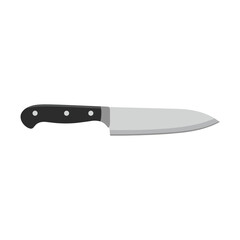 Vegetable cutting knife flat vector image