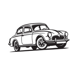 Fototapeta premium silhouette of an old car