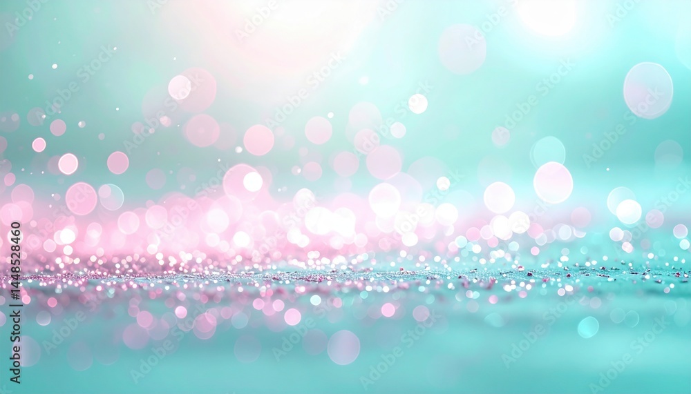 Poster captivating sparkling bokeh effect digital background abstract art soft colors horizontal view visua