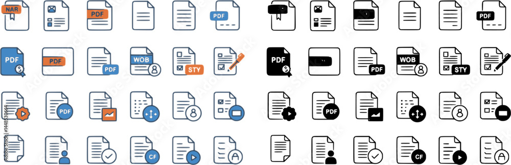 Poster document icon vector isolated on white background. paper icon. file icon, vector set 4