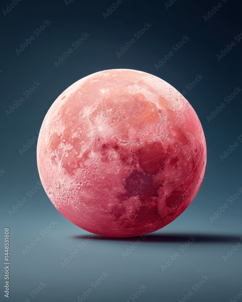 Poster ethereal blood moon visualization cosmic crimson lunar phenomenon in high-resolution - astronomical 