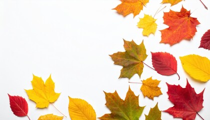 Autumn leaves falling nature scene decorative photography studio setting close-up view seasonal colors for relaxation