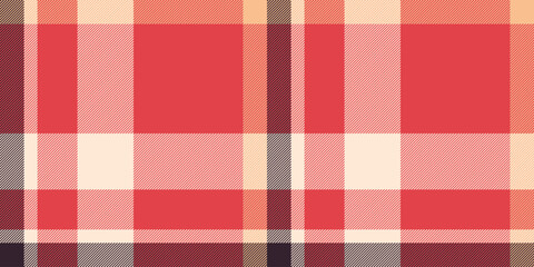 Vibrant red, cream, and brown plaid pattern.  Perfect for textile design, autumnal themes, fashion, or website backgrounds.