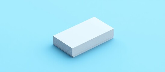 White rectangular box on blue background.