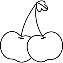 Vibrant Flat Design Cherry Fruit Vector Illustration
