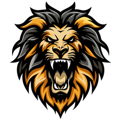 Powerful Roaring Animal Head Emblem