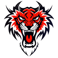 Powerful Roaring Animal Head Emblem