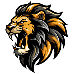 Powerful Roaring Animal Head Emblem