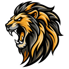 Powerful Roaring Animal Head Emblem