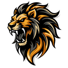 Powerful Roaring Animal Head Emblem