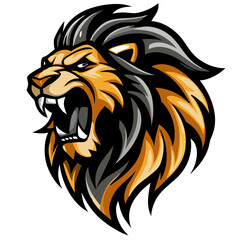 Powerful Roaring Animal Head Emblem