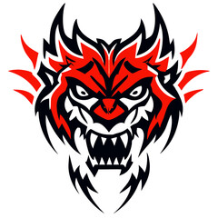 Powerful Roaring Animal Head Emblem
