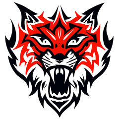 Powerful Roaring Animal Head Emblem