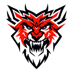 Powerful Roaring Animal Head Emblem
