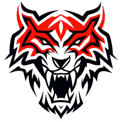 Powerful Roaring Animal Head Emblem