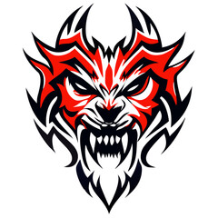 Powerful Roaring Animal Head Emblem