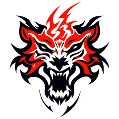 Powerful Roaring Animal Head Emblem