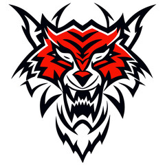 Powerful Roaring Animal Head Emblem