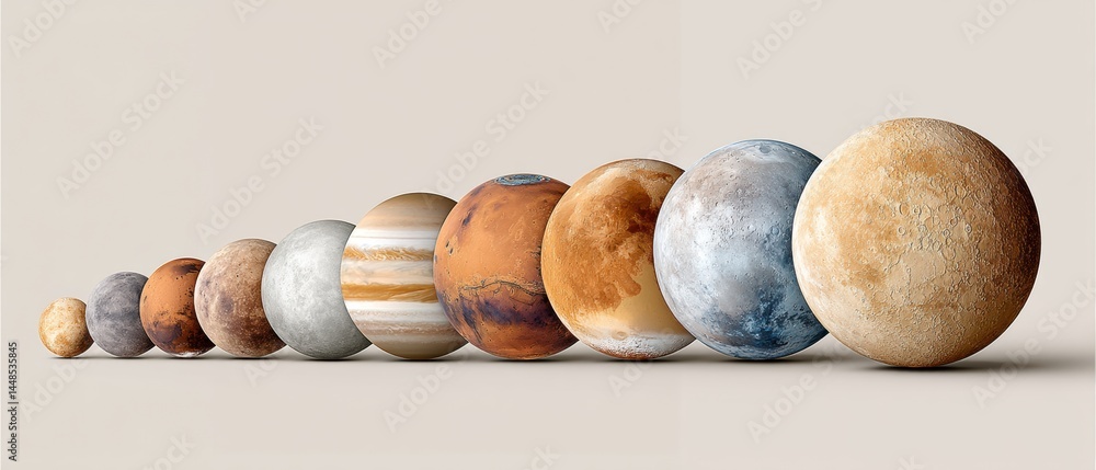 Poster cosmic exploration visualized immersive solar system planetary comparative study - cutting-edge astr