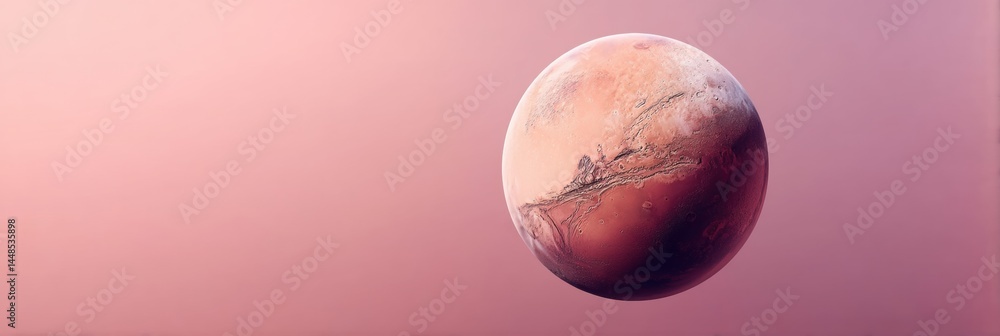 Poster immersive cosmic exploration mars visualization for futuristic space technology, interplanetary mark