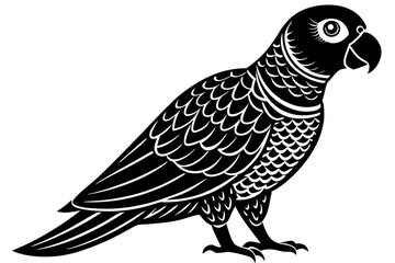 Cute Bird Vector Line Art Illustration – Clipart, Logo Icon, Black and White Bird Drawing