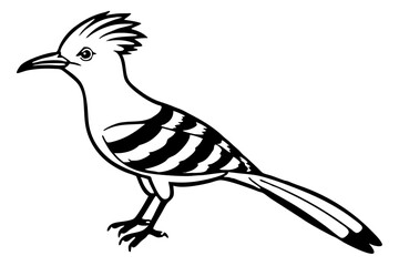 Cute Bird Vector Line Art Illustration – Clipart, Logo Icon, Black and White Bird Drawing