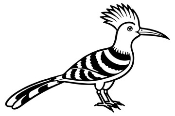 Cute Bird Vector Line Art Illustration – Clipart, Logo Icon, Black and White Bird Drawing