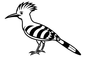 Obraz premium Cute Bird Vector Line Art Illustration – Clipart, Logo Icon, Black and White Bird Drawing