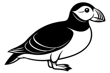 Cute Bird Vector Line Art Illustration – Clipart, Logo Icon, Black and White Bird Drawing