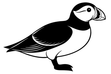Cute Bird Vector Line Art Illustration – Clipart, Logo Icon, Black and White Bird Drawing