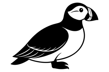 Cute Bird Vector Line Art Illustration – Clipart, Logo Icon, Black and White Bird Drawing