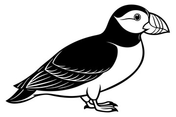 Cute Bird Vector Line Art Illustration – Clipart, Logo Icon, Black and White Bird Drawing