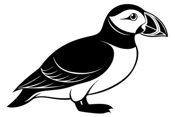 Cute Bird Vector Line Art Illustration – Clipart, Logo Icon, Black and White Bird Drawing