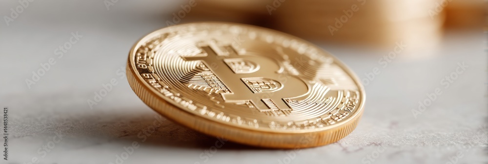 Poster Decoding Crypto Wealth Premium Bitcoin Investment Strategy Visualization with Golden Metallic Texture - Next-Gen Financial Innovation for Digital Entrepreneurs