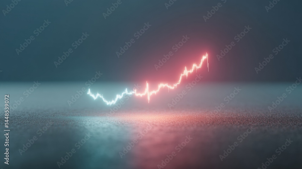 Poster neurofinance visualized ai-driven market volatility insights - emotional intelligence in investment 