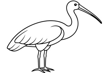 Cute Bird Vector Line Art Illustration – Clipart, Logo Icon, Black and White Bird Drawing