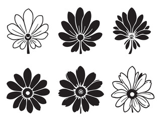 Crisp Line Drawing of Daisy Leaf for Botanical Artwork Use