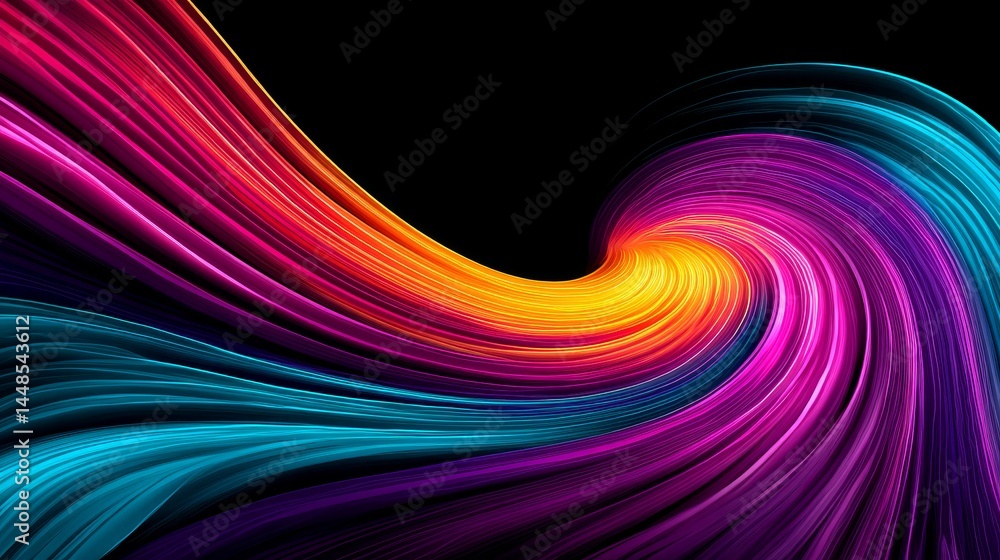 Aufkleber vibrant swirling color abstract - abstract of swirling vibrant colors creating a dynamic and energet