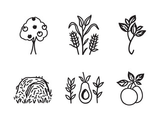 Crop Rotator line art icon vector illustration style