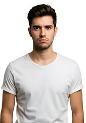 Obraz premium Man Expressing Seriousness Isolated