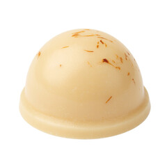 Fototapeta premium Isolated indulgent scoop of toasted coconut gelato with rich texture perfect for food themes and dessert concepts