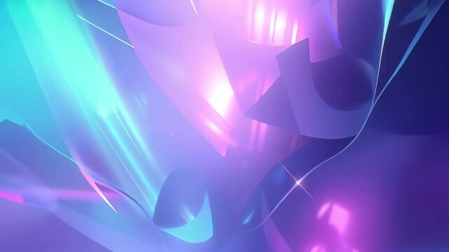 Abstract background of liquid metal and chrome with shades of blue, lilac and orange, live wallpaper