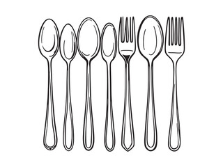 Curette spoon line art icon dental procedure sketch drawing