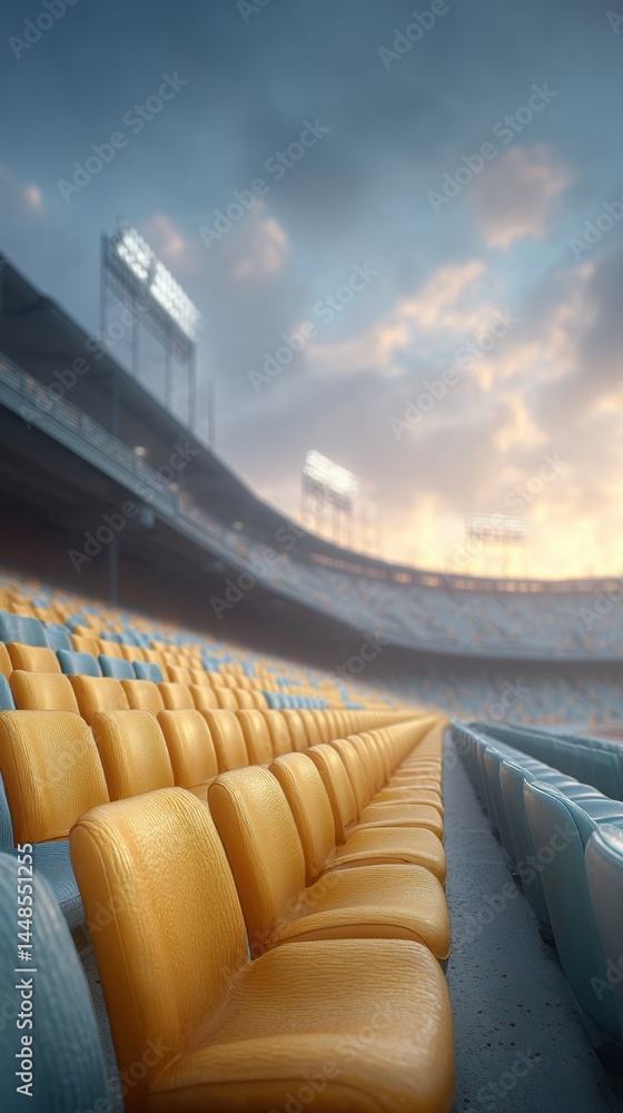 Aufkleber twilight stadium serenity architectural visualization of modern sports infrastructure - immersive ev