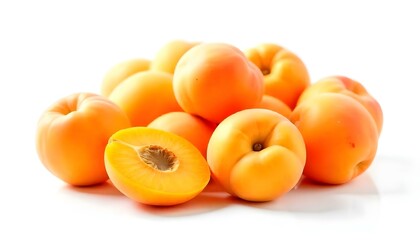 apricots isolated on white background