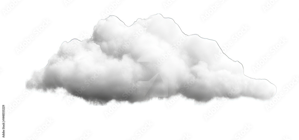 Poster a fluffy. white cloud floating against a clear blue sky. creating a serene atmosphere. ideal for nat