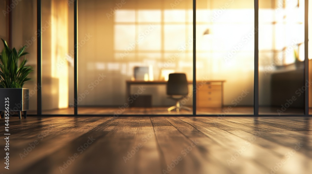 Poster a stunning image of blurred office room background perfect for website, wallpaper or print design. t